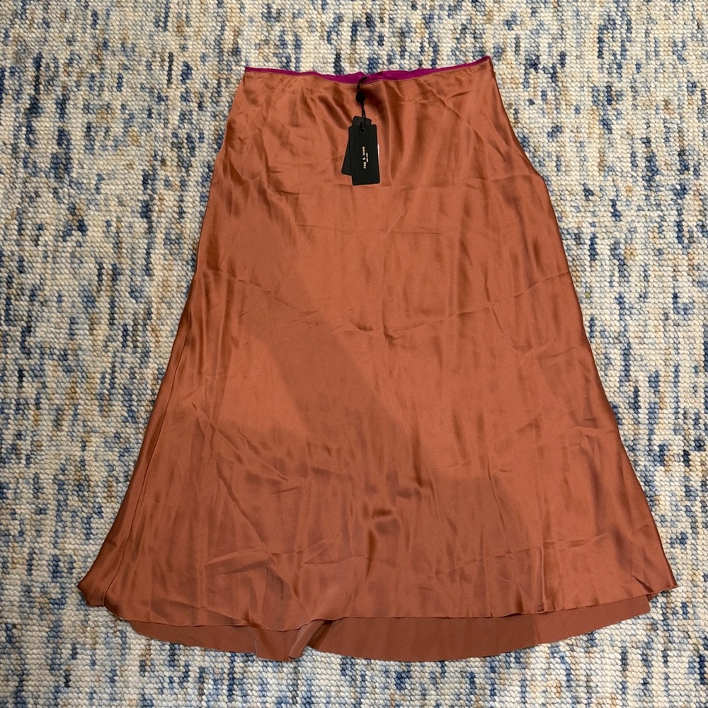 NWT Rag and Bone Peach Silk Slip Skirt